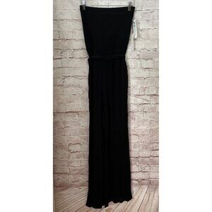 Nine Britton Stitch Fix Eryn Strapless Smocked Black Jumpsuit Size Small NEW